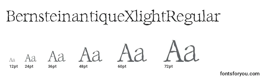 Größen der Schriftart BernsteinantiqueXlightRegular