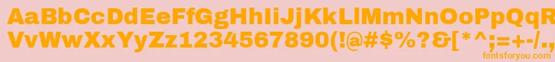 ArchivoblackRegular Font – Orange Fonts on Pink Background