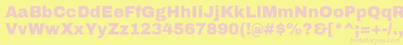 ArchivoblackRegular Font – Pink Fonts on Yellow Background