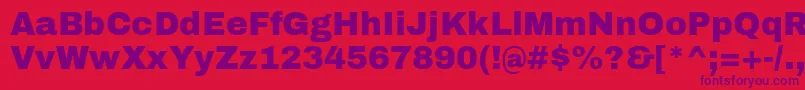 ArchivoblackRegular Font – Purple Fonts on Red Background