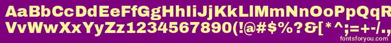 ArchivoblackRegular Font – Yellow Fonts on Purple Background