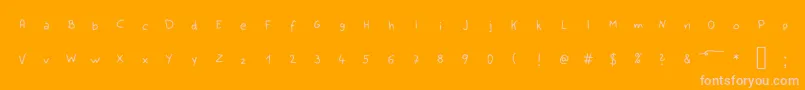PaperBannerSans Font – Pink Fonts on Orange Background