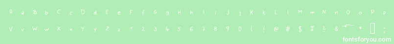 PaperBannerSans Font – White Fonts on Green Background