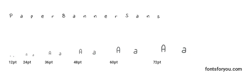 Размеры шрифта PaperBannerSans