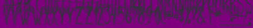 Police RavenScream – polices noires sur fond violet