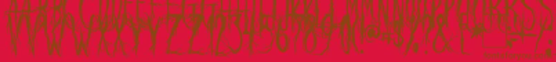 RavenScream Font – Brown Fonts on Red Background