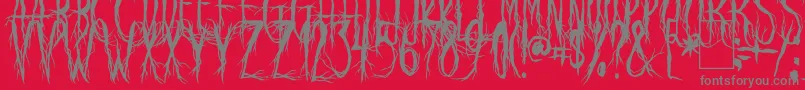 RavenScream Font – Gray Fonts on Red Background