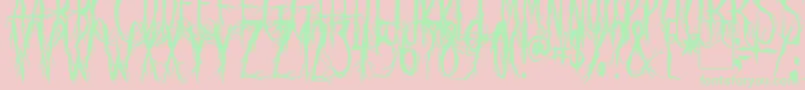 RavenScream Font – Green Fonts on Pink Background