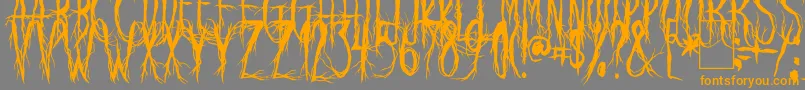 RavenScream-Schriftart – Orangefarbene Schriften auf grauem Hintergrund