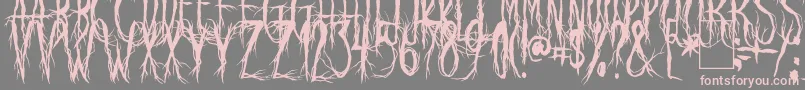フォントRavenScream – 灰色の背景にピンクのフォント