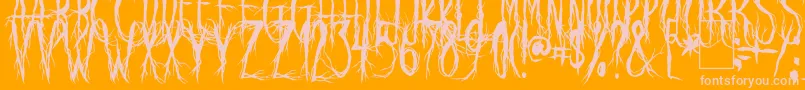 fuente RavenScream – Fuentes Rosadas Sobre Fondo Naranja