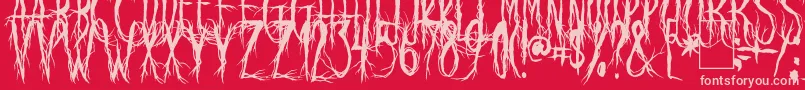 RavenScream Font – Pink Fonts on Red Background