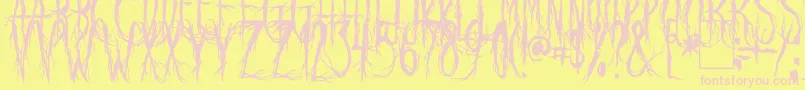 RavenScream Font – Pink Fonts on Yellow Background