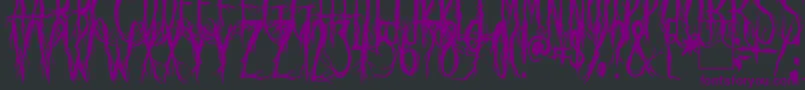 Czcionka RavenScream – fioletowe czcionki na czarnym tle