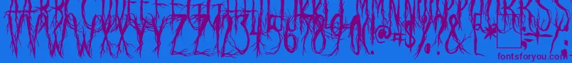 Шрифт RavenScream – фиолетовые шрифты на синем фоне