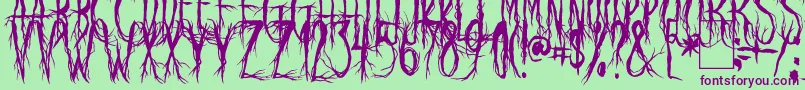 RavenScream Font – Purple Fonts on Green Background