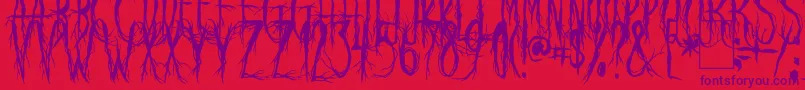 RavenScream Font – Purple Fonts on Red Background