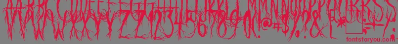 RavenScream Font – Red Fonts on Gray Background