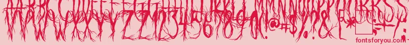 RavenScream Font – Red Fonts on Pink Background