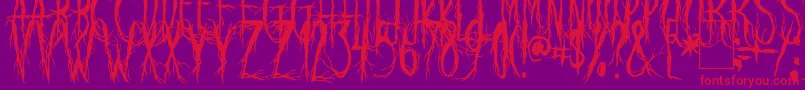 RavenScream Font – Red Fonts on Purple Background