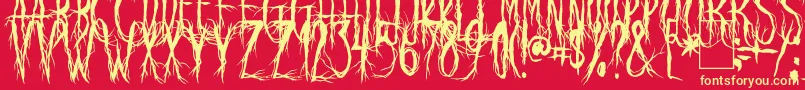 RavenScream Font – Yellow Fonts on Red Background