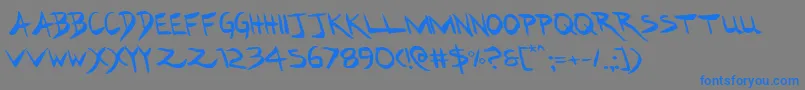 Hakturusleft Font – Blue Fonts on Gray Background