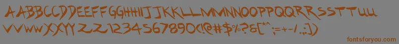 Hakturusleft Font – Brown Fonts on Gray Background