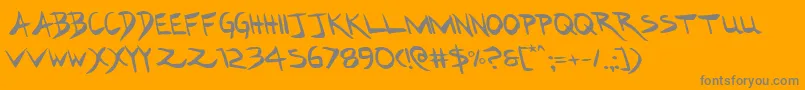 Hakturusleft Font – Gray Fonts on Orange Background