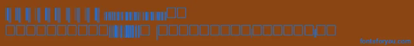 Шрифт Upcep36xtt – синие шрифты на коричневом фоне