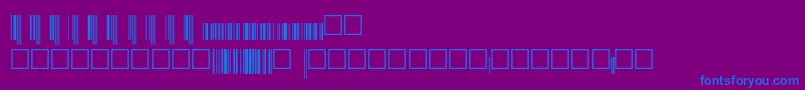 Шрифт Upcep36xtt – синие шрифты на фиолетовом фоне