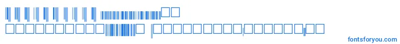 フォントUpcep36xtt – 白い背景に青い文字