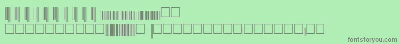 フォントUpcep36xtt – 緑の背景に灰色の文字