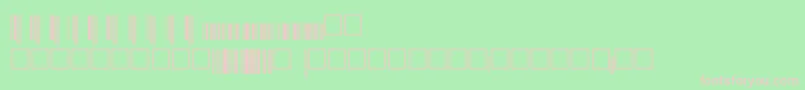 フォントUpcep36xtt – 緑の背景にピンクのフォント