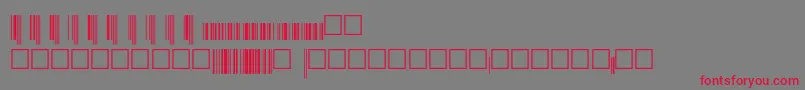 Upcep36xtt Font – Red Fonts on Gray Background