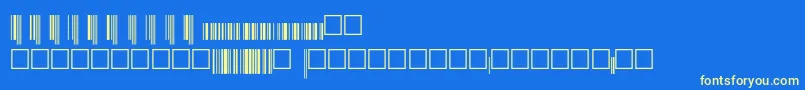 フォントUpcep36xtt – 黄色の文字、青い背景