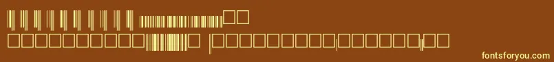 Upcep36xtt Font – Yellow Fonts on Brown Background