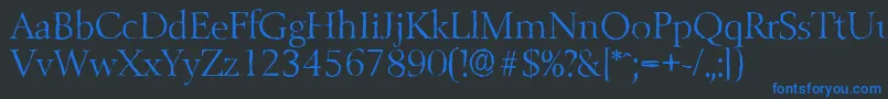 BelfastantiqueLightRegular Font – Blue Fonts on Black Background