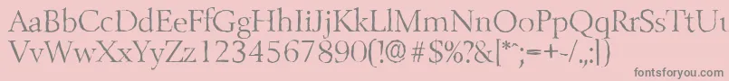 BelfastantiqueLightRegular Font – Gray Fonts on Pink Background
