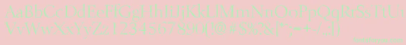 BelfastantiqueLightRegular Font – Green Fonts on Pink Background