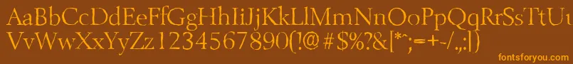 BelfastantiqueLightRegular Font – Orange Fonts on Brown Background