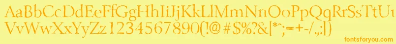 BelfastantiqueLightRegular Font – Orange Fonts on Yellow Background