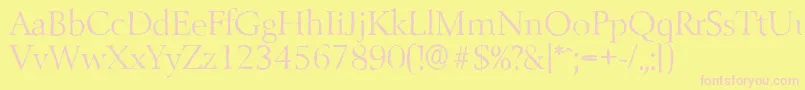 BelfastantiqueLightRegular Font – Pink Fonts on Yellow Background