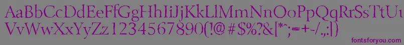 BelfastantiqueLightRegular Font – Purple Fonts on Gray Background