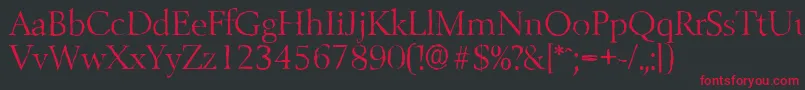 BelfastantiqueLightRegular Font – Red Fonts on Black Background