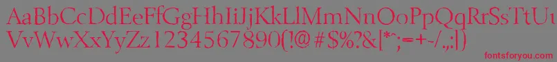 BelfastantiqueLightRegular Font – Red Fonts on Gray Background