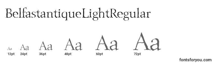 BelfastantiqueLightRegular Font Sizes
