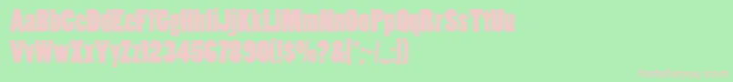 Poplar Font – Pink Fonts on Green Background