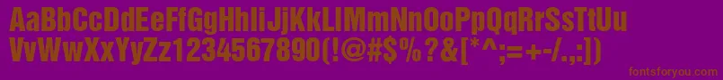 HelveticaInseratLt Font – Brown Fonts on Purple Background