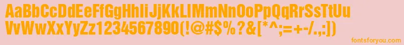 HelveticaInseratLt Font – Orange Fonts on Pink Background