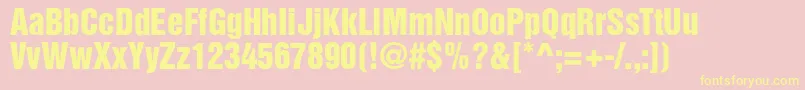 HelveticaInseratLt Font – Yellow Fonts on Pink Background